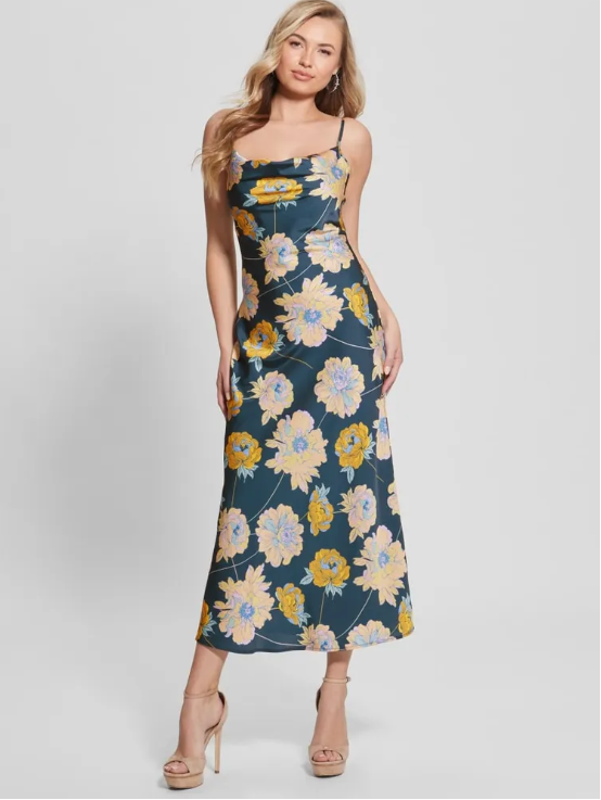 Dlhé kvetinové šaty Guess  S